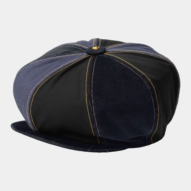 Nicholas Daley ND Ocean Cavern Paneled Mixed Fabric Baker Boy Cap