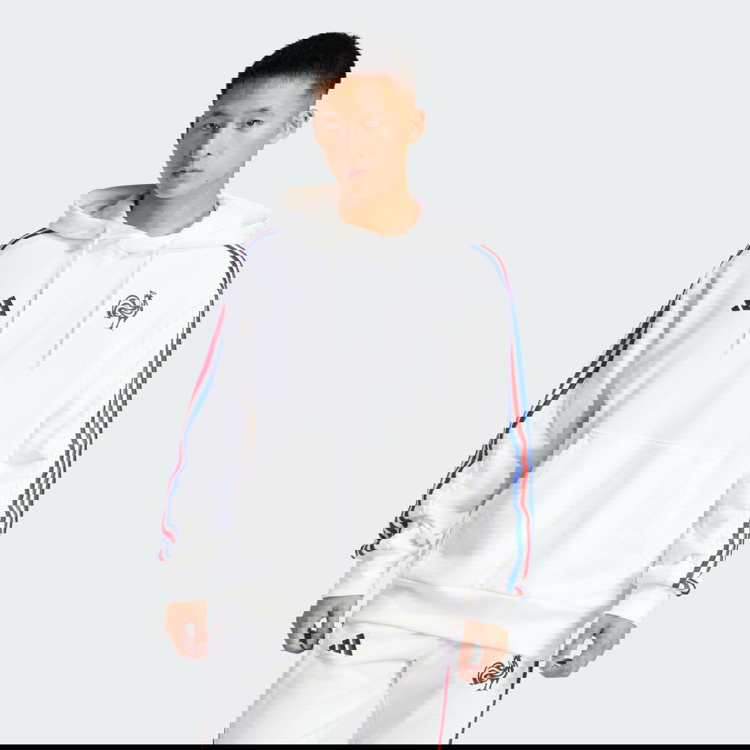 Суитчър adidas Performance France Essentials 3-Stripes Hoodie Бяло | JD4299, 0