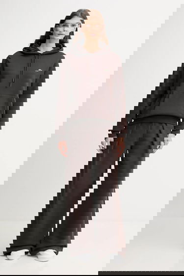 Спортни панталони Lacoste Lacoste Wide-Leg Lounge Pants Кафяво | XF5248, 1