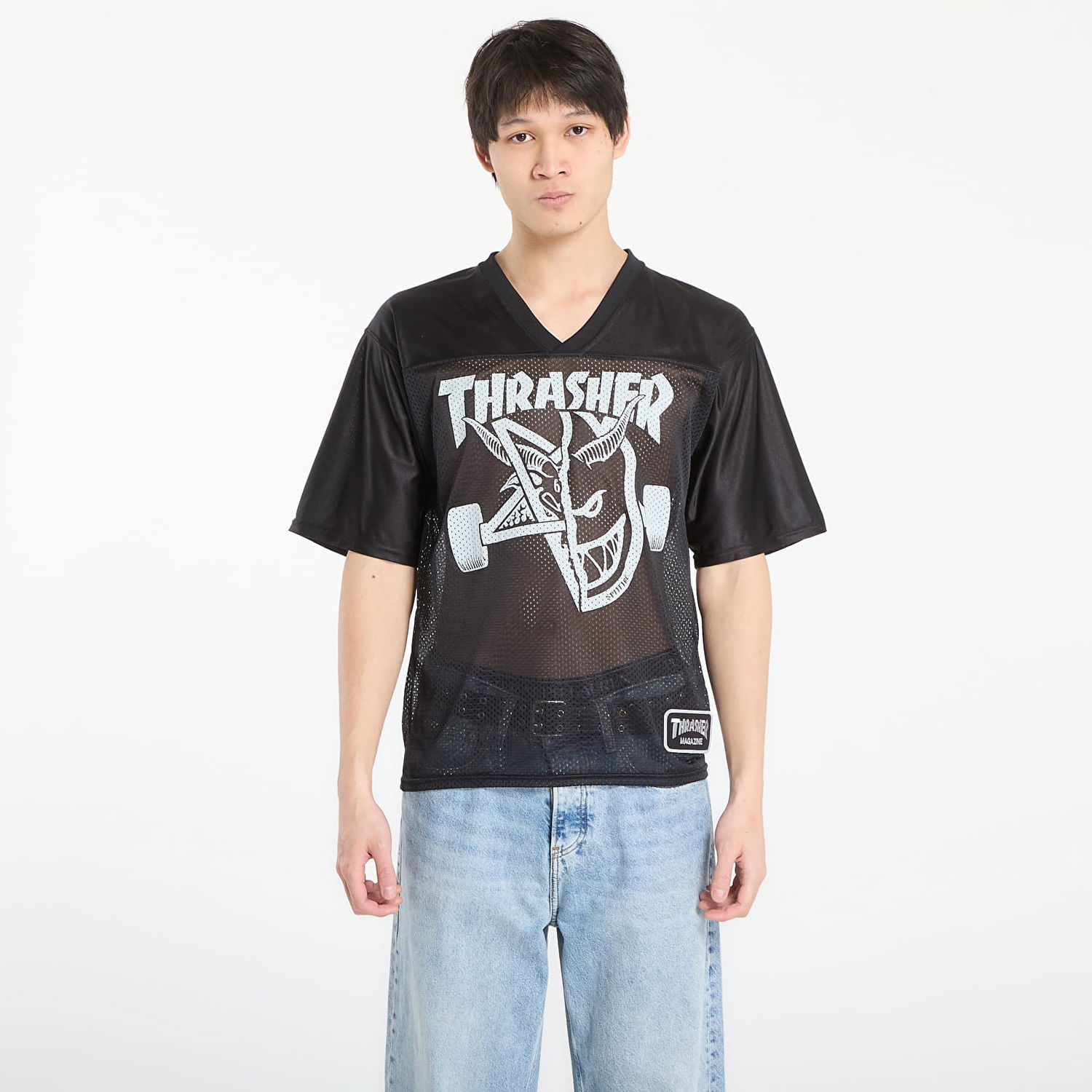 Фланелка Thrasher Thrash & Burn Football Jersey Черно | 145824, 0