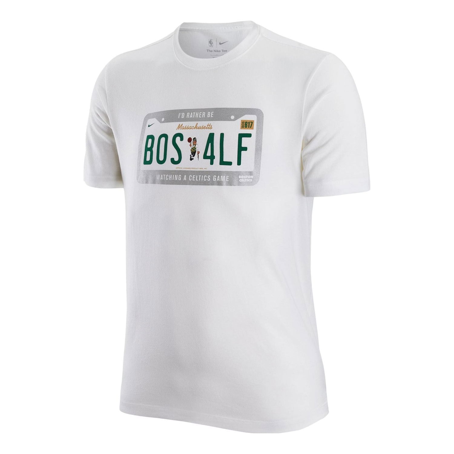 Тениска Nike Boston Celtics License Plate Graphic Tee Бяло | DR6553-100, 0