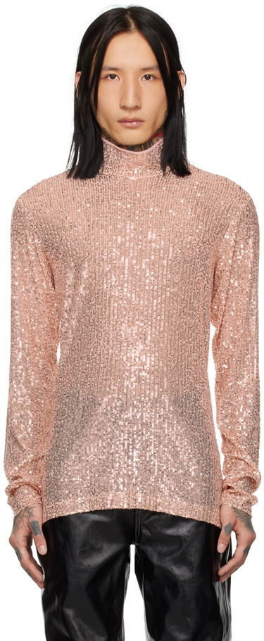 Пуловер Anna Sui Exclusive Sequin Turtleneck Top Розово | M1124D22, 0
