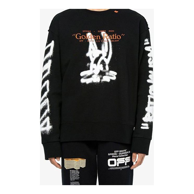 Суитчър Off-White Harry The Bunny Graffiti Long Sleeve Sweatshirt Черно | OMBA037R20E300091001
