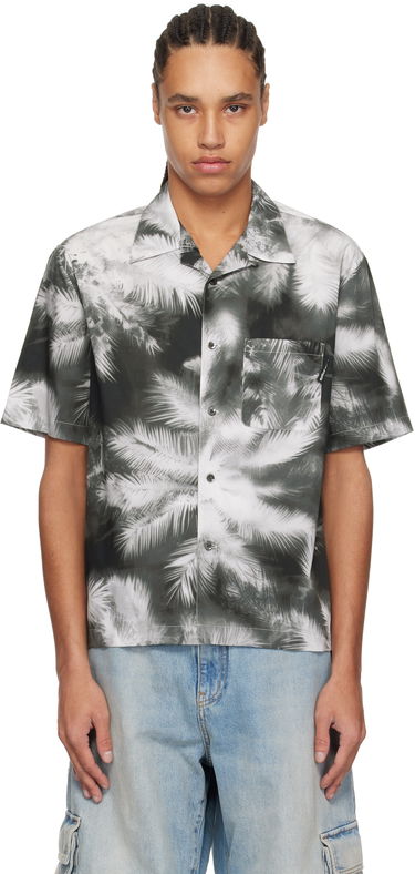 Риза Palm Angels Palm Angels Blueprint Palms Shirt Сиво | PMGG005S25FAB0031003, 0