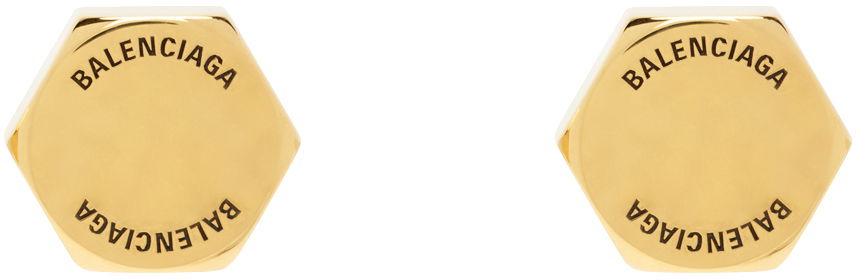 Облекло Balenciaga Garage Double Screw Earrings Бежово | 770138-TZ99J-0604, 0