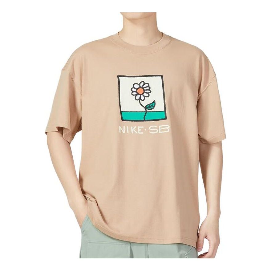 Тениска Nike SB Floral Graphic Skate T-Shirt Бежово | FB8139-200, 0