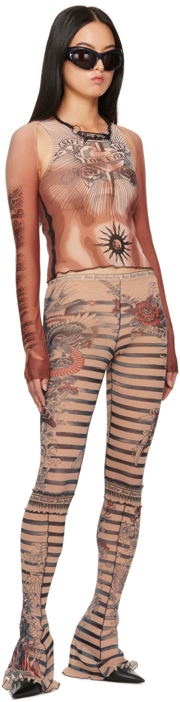 Пуловер Jean Paul Gaultier Graphic Long Sleeve Top Кафяво | 23/15-F-TO105-J527-25, 3