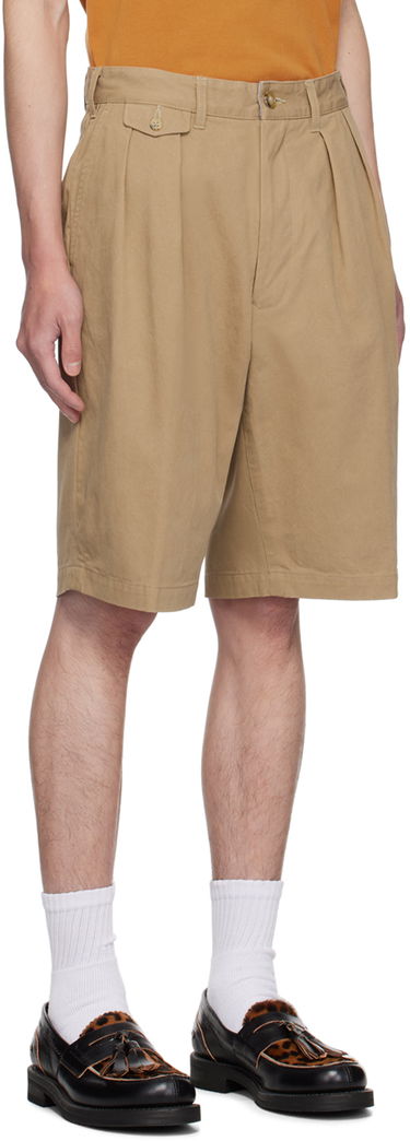 Къси панталони BEAMS Beams Plus 2 Pleats Shorts Бежово | 3825-0067-874, 1