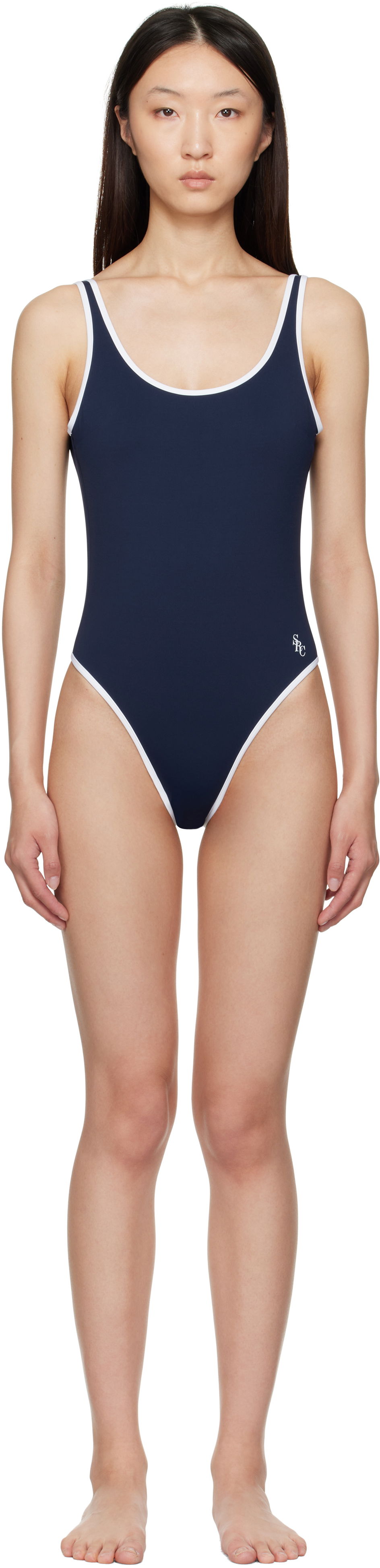 Бански Sporty & Rich Sporty & Rich Carla One Piece Swimsuit Тъмно синьо | SM017620302BL106, 0