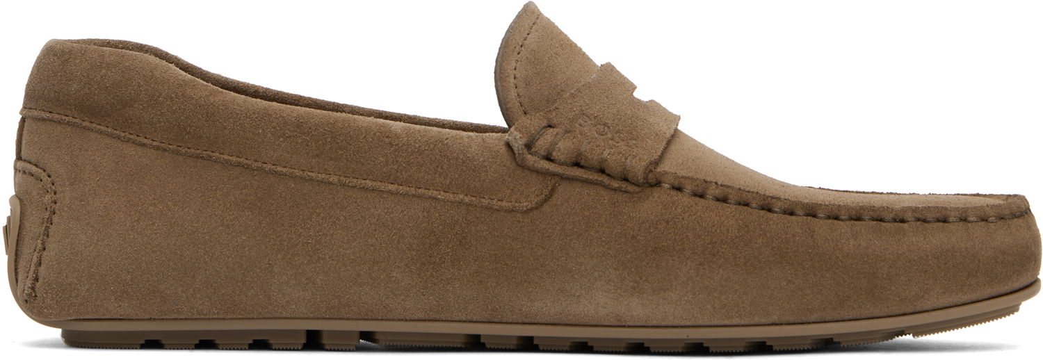 Кецове и обувки BOSS BOSS Suede Loafers Кафяво | 50541750, 0