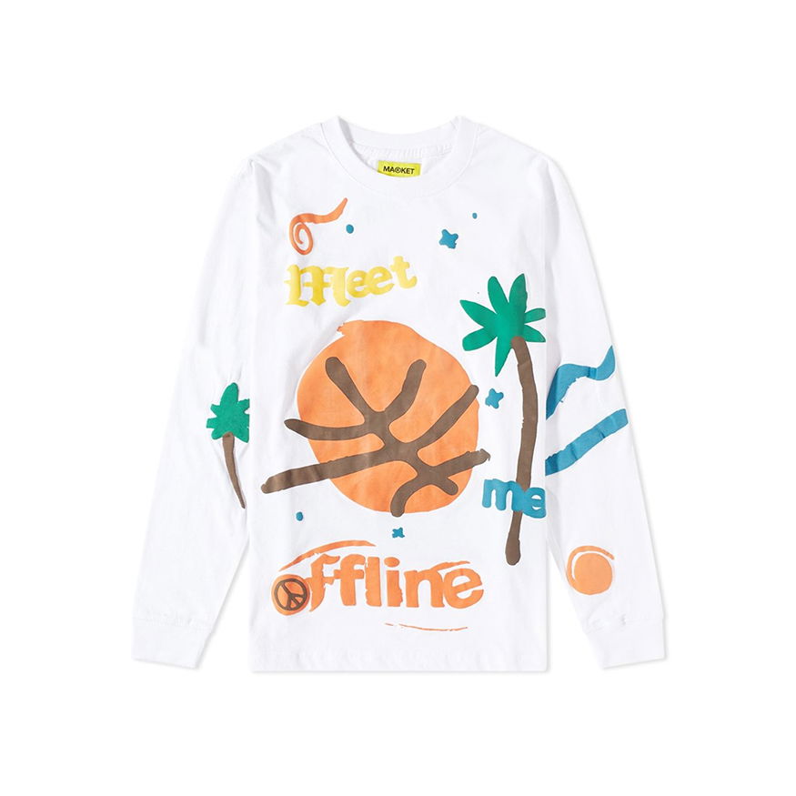 Тениска MARKET Meet Me Offline Tee Бяло | 398000330-2, 0