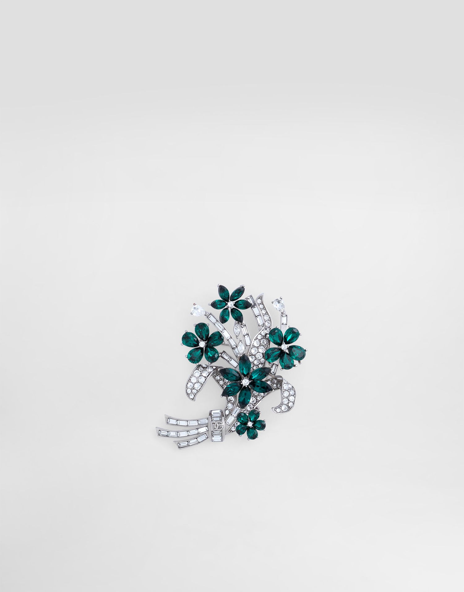 Значка Dolce & Gabbana Dolce & Gabbana Floral Rhinestone Brooch Металик | WPR7S5W1111V0239, 0