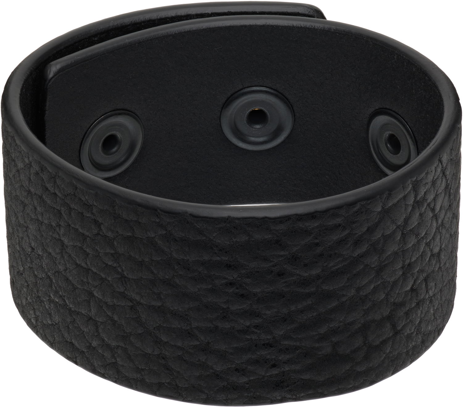 Гривна Rick Owens Rick Owens Concordians Anthem Leather Cuff Bracelet with Snaps Черно | RA02E0701 LBTBH, 0