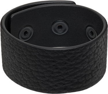 Гривна Rick Owens Rick Owens Concordians Anthem Leather Cuff Bracelet with Snaps Черно | RA02E0701 LBTBH, 0