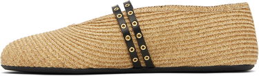 Облекло Alaïa ALAÏA Paper Straw Ballerina Flats Бежово | AA3A058TK036, 2