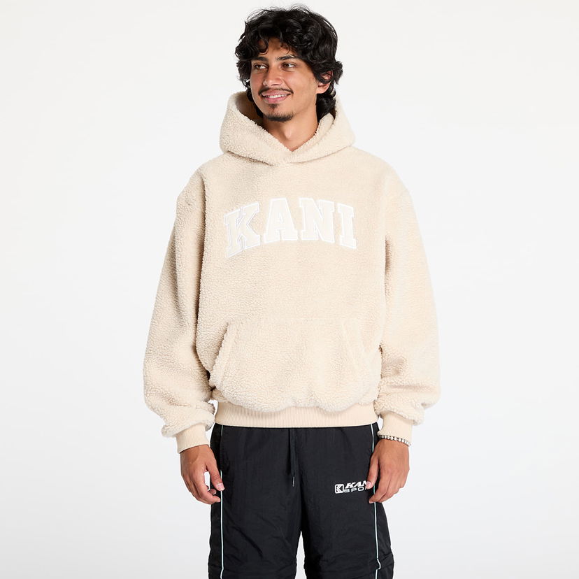 Суитчър Karl Kani Sweatshirt Serif Teddy Hoodie Light Sand L Бежово | 60210118