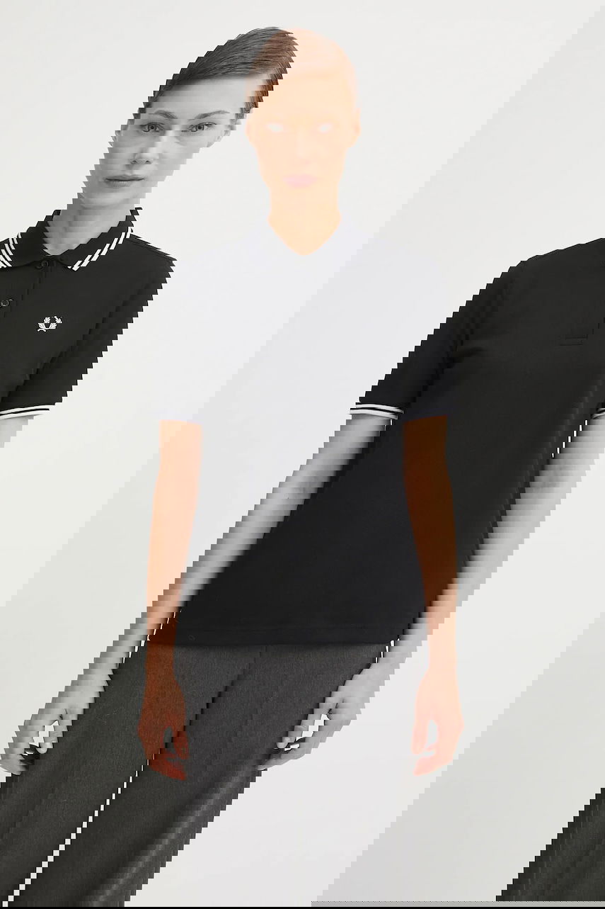 Поло тениска Fred Perry Twin Tipped Short Sleeve Polo Shirt Черно | G3600, 0