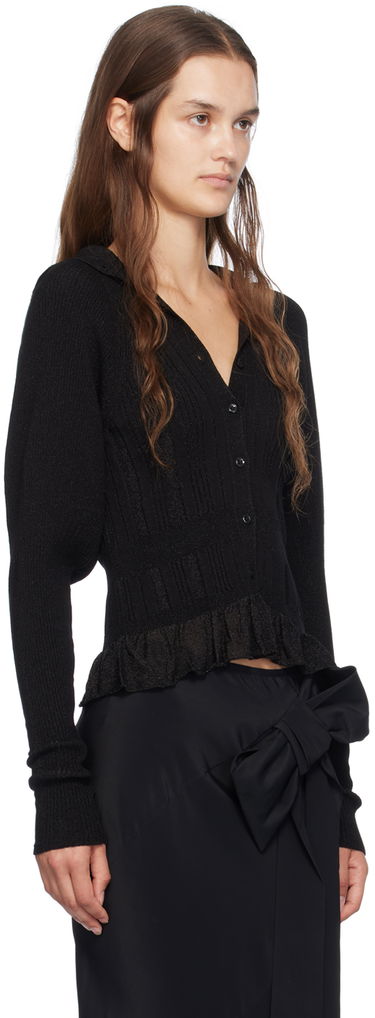 Пуловер Simone Rocha Simone Rocha Plaited Tinsel Hooded Cardigan Черно | HMK34 0624, 1