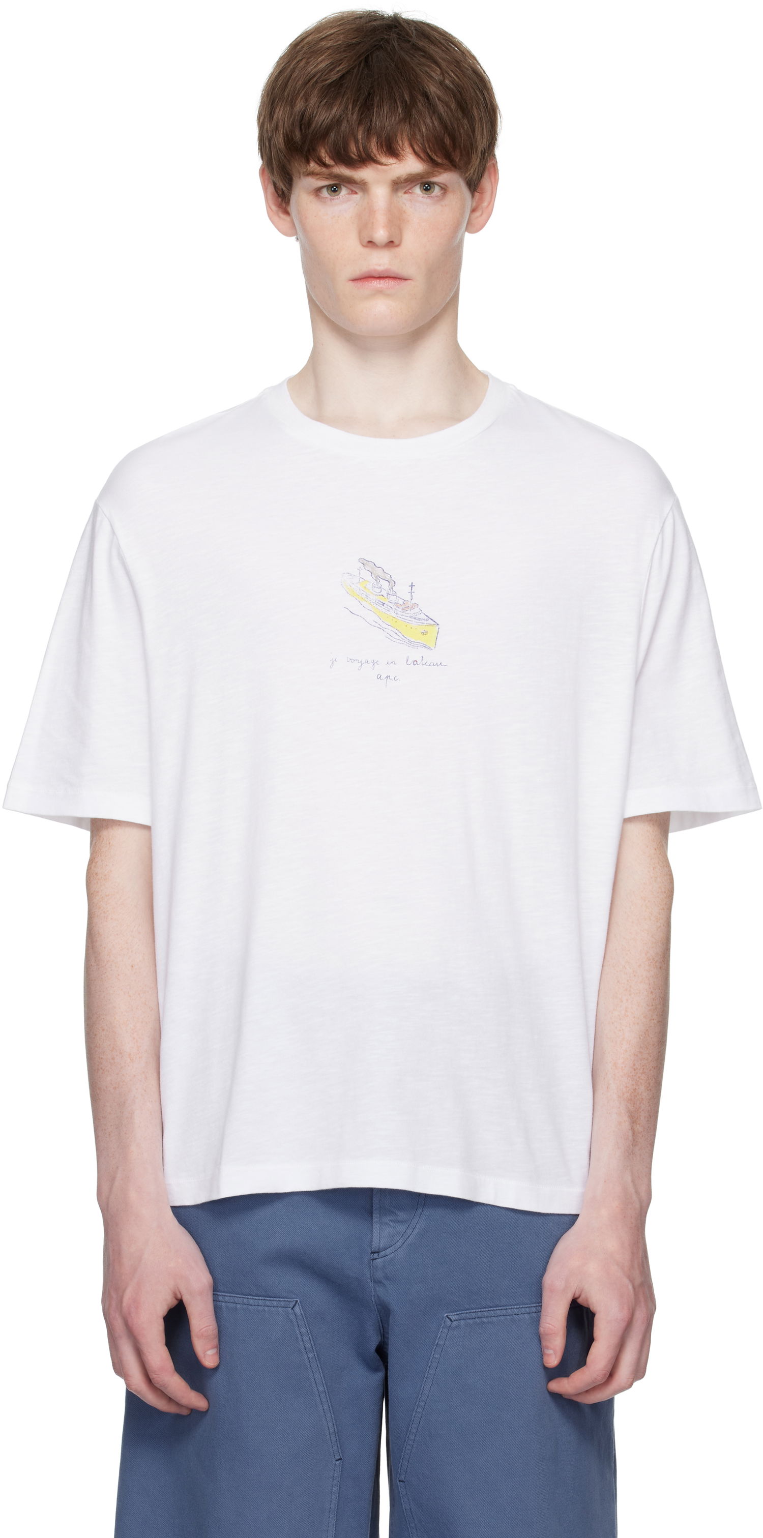 Тениска A.P.C. A.P.C. Jack Graphic T-Shirt Бяло | COHJC-H26517, 0