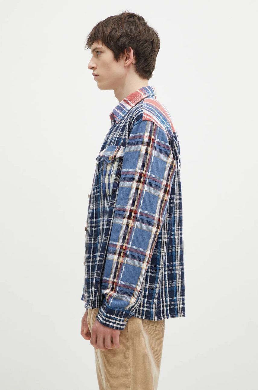 Риза Human Made Crazy Check Relaxed Longsleeve Shirt Синьо | HM28SH014, 1