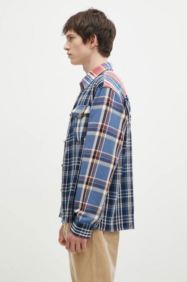 Риза Human Made Crazy Check Relaxed Longsleeve Shirt Синьо | HM28SH014, 1
