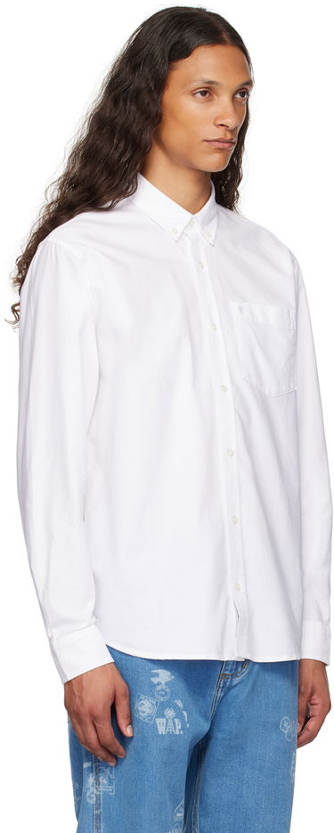 Риза Carhartt WIP Embroidered Logo Oxford Shirt Синьо | I030799, 4