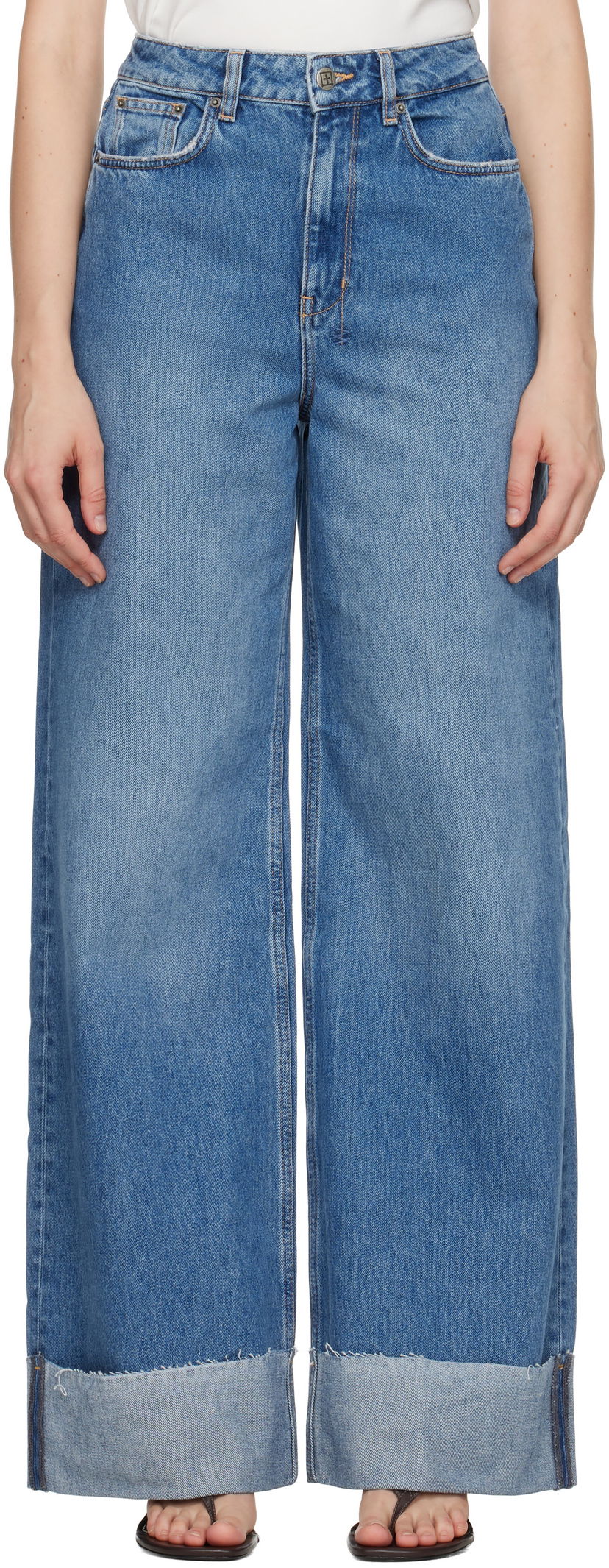 Дънки Ksubi Strider Tidal Cuffed Jeans Синьо | WPF25DJ005