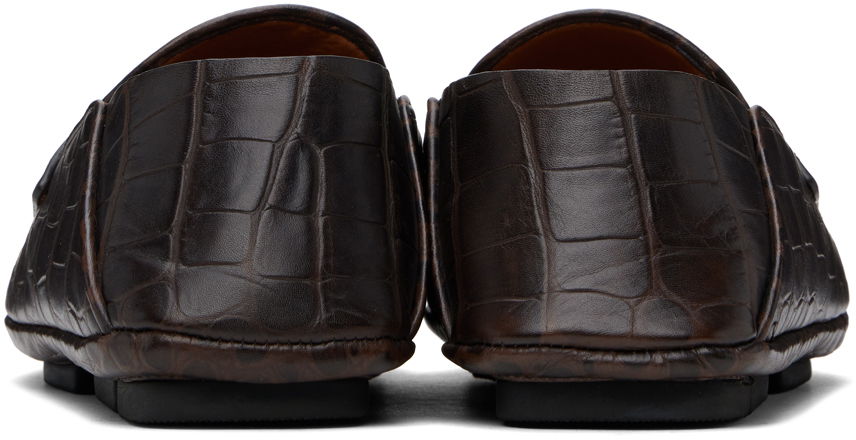 Облекло Dolce & Gabbana Dolce&Gabbana Calfskin Driver Loafers Кафяво | A50583AA446, 1