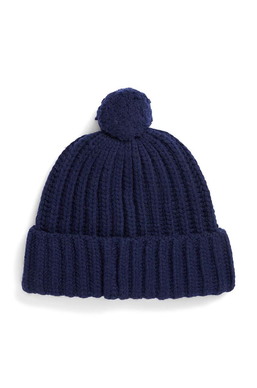 Шапка Polo by Ralph Lauren Embroidered Logo Wool Beanie Тъмно синьо | 455931876, 1