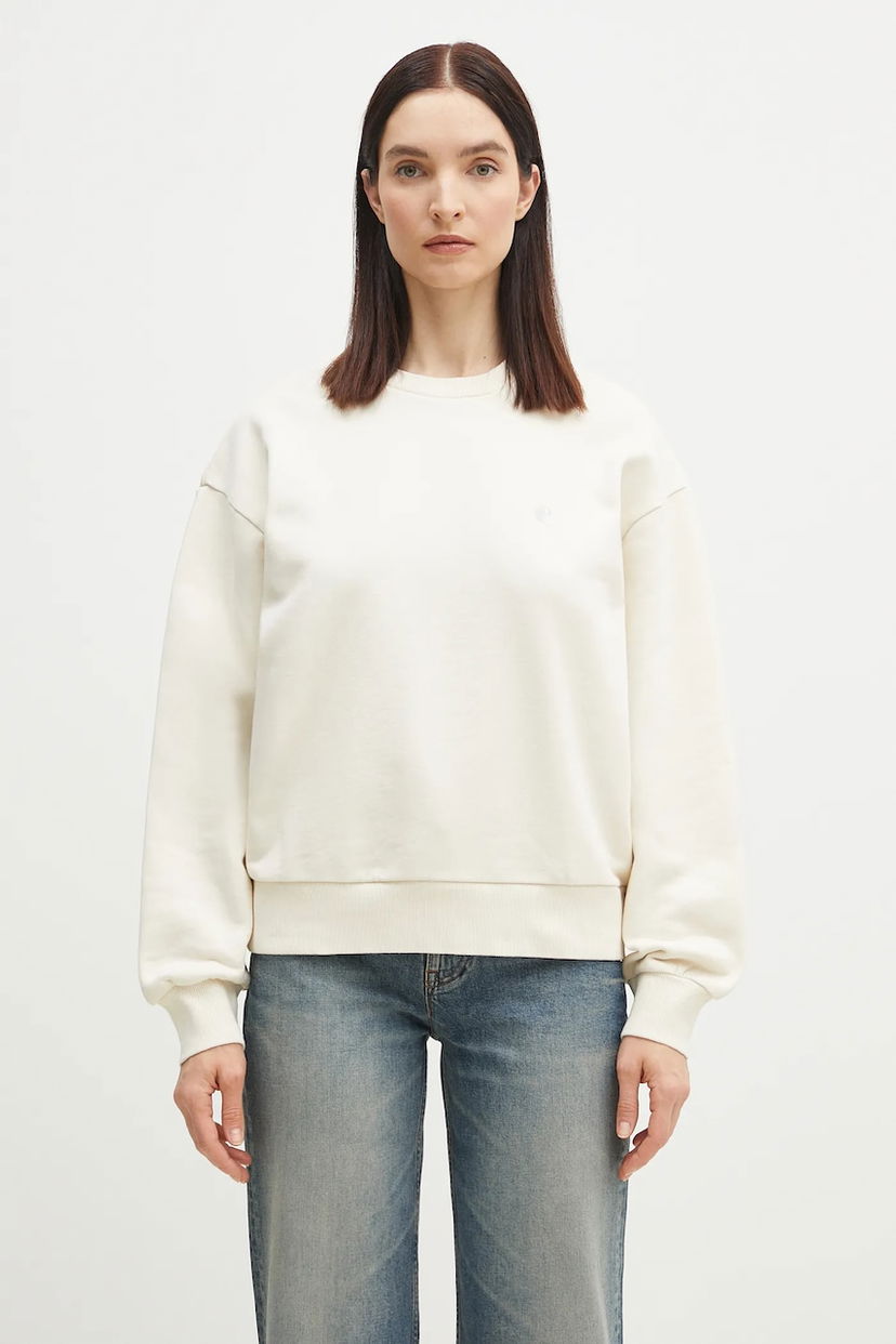 Суитчър Carhartt WIP Casey Sweatshirt with Logo Бяло | I032643.0UOXX