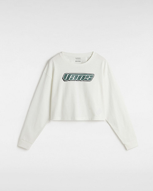 Тениска Vans Retro V Hook And Loop Relaxed Long Sleeve Crop T-shirt Бяло | VN000J4KFS8, 0