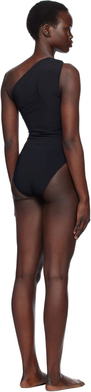 Бански Rick Owens Rick Owens Hollywood Hydra One-Shoulder Swimsuit Черно | RP01E7096 NS, 2