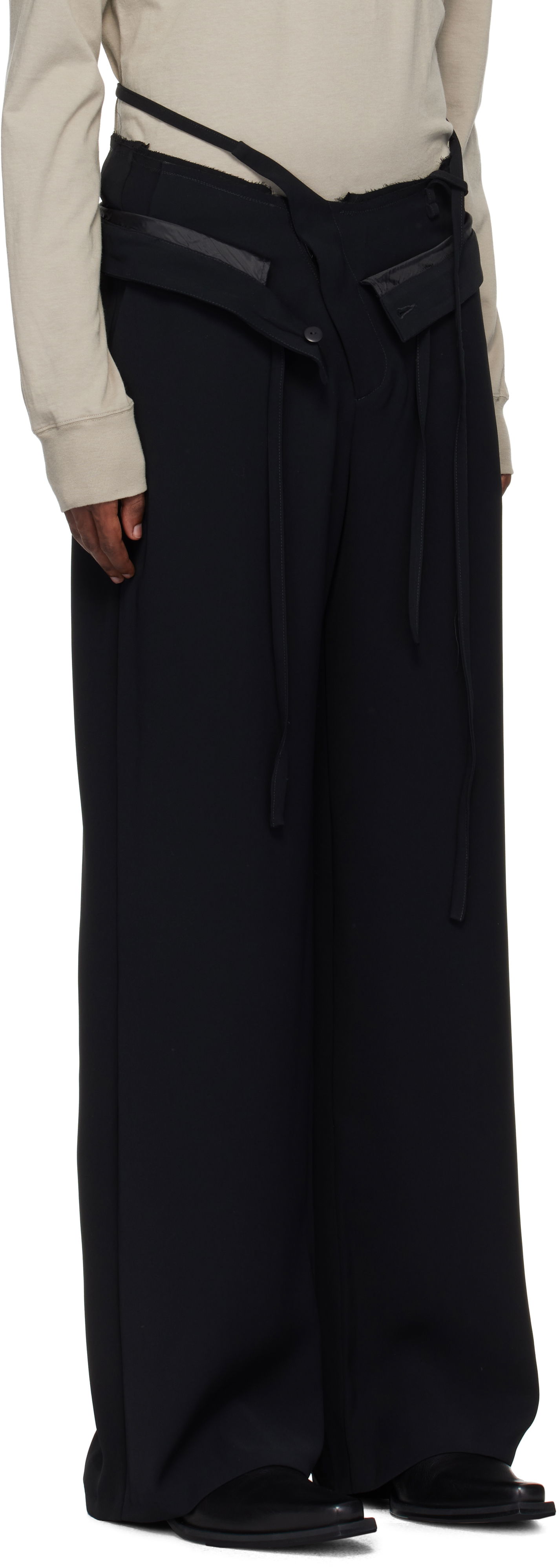 Панталони Ottolinger Ottolinger Double Fold Suit Trousers Черно | 1230801921, 1