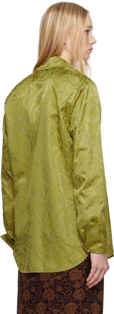 Риза Dries Van Noten Dries Van Noten Baroque Motif Button-Down Shirt Зелено | 251-010712-1529, 2