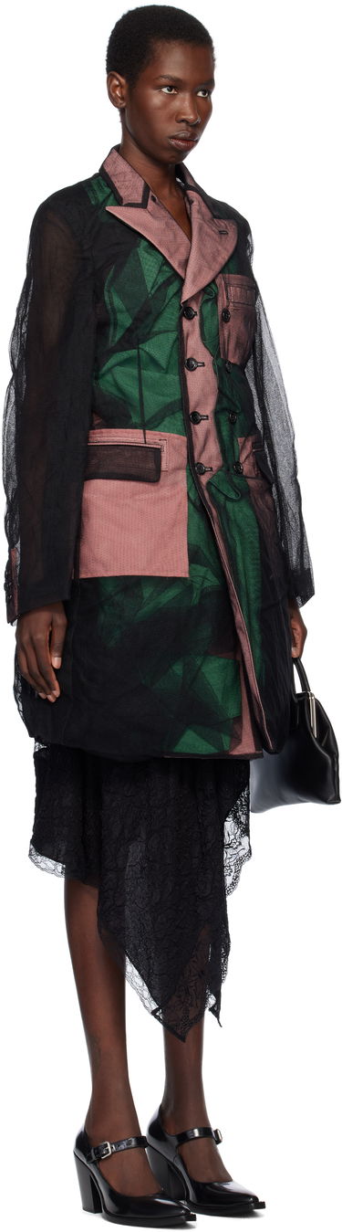 Палта Comme des Garçons Comme des Garçons Homme Plus Tulle & Gabardine Coat Черно | PO-J035-051, 1