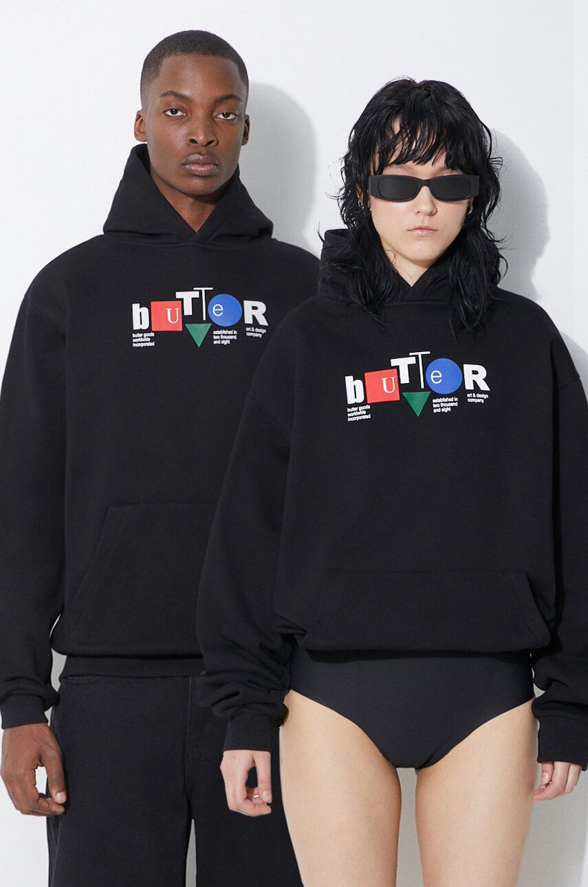 Суитчър Butter Goods Hoodie Design Co. Print Черно | BGQ1241502, 0