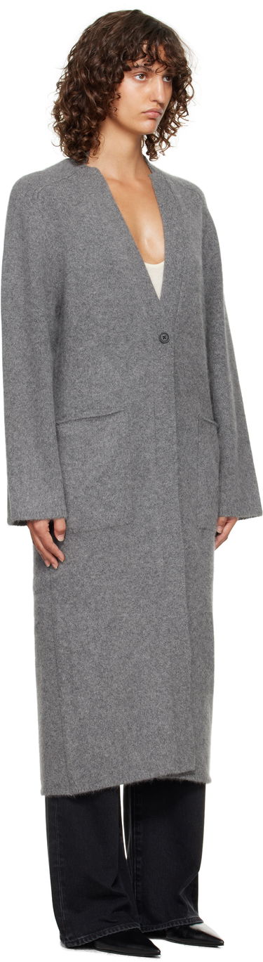 Пуловер Loulou de Saison Loulou de Saison Smet Yak Blend Maxi Cardigan Сиво | SMET, 1