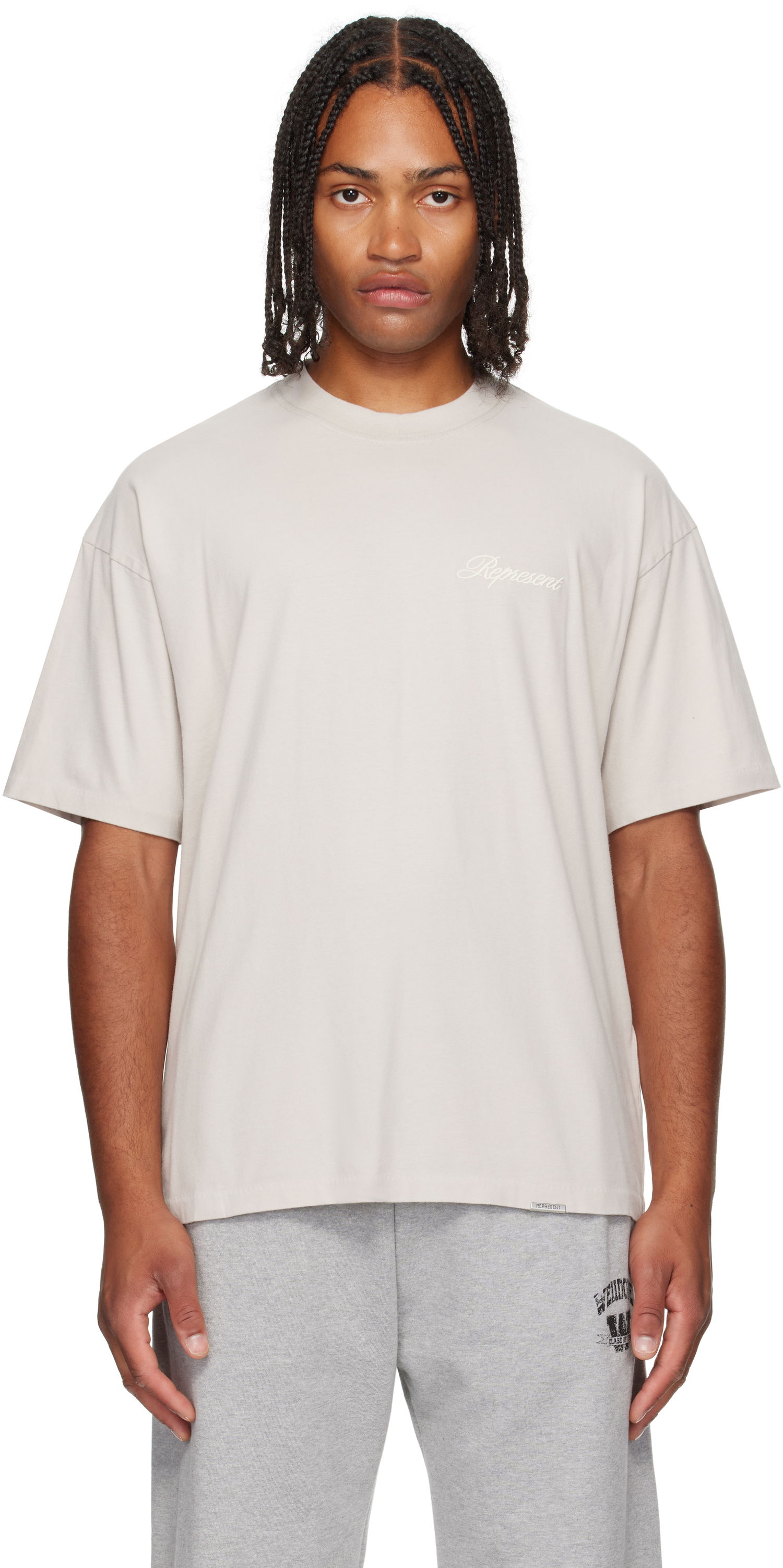 Тениска Represent Clo Script Logo T-shirt Бежово | MLM100026, 0