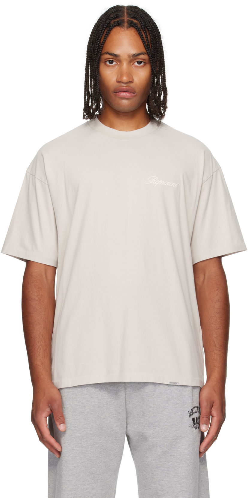 Тениска Represent Clo Script Logo T-shirt Бежово | MLM100026