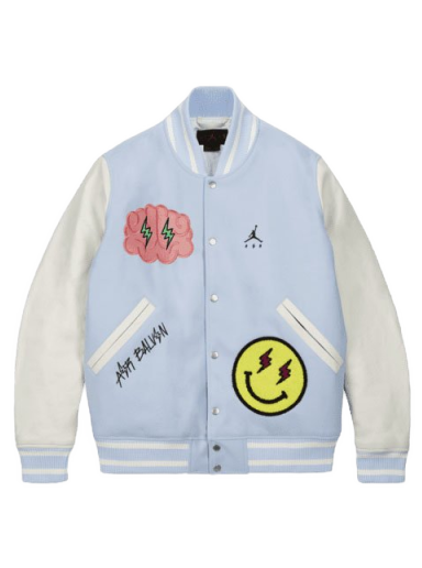 Яке бомбър Jordan J Balvin x Varsity Jacket Тюркоазено | DX1734-441