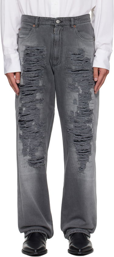 Дънки Maison Margiela MM6 Maison Margiela 5-Pocket Distressed Jeans Сиво | SH0LA0030 M30011, 0