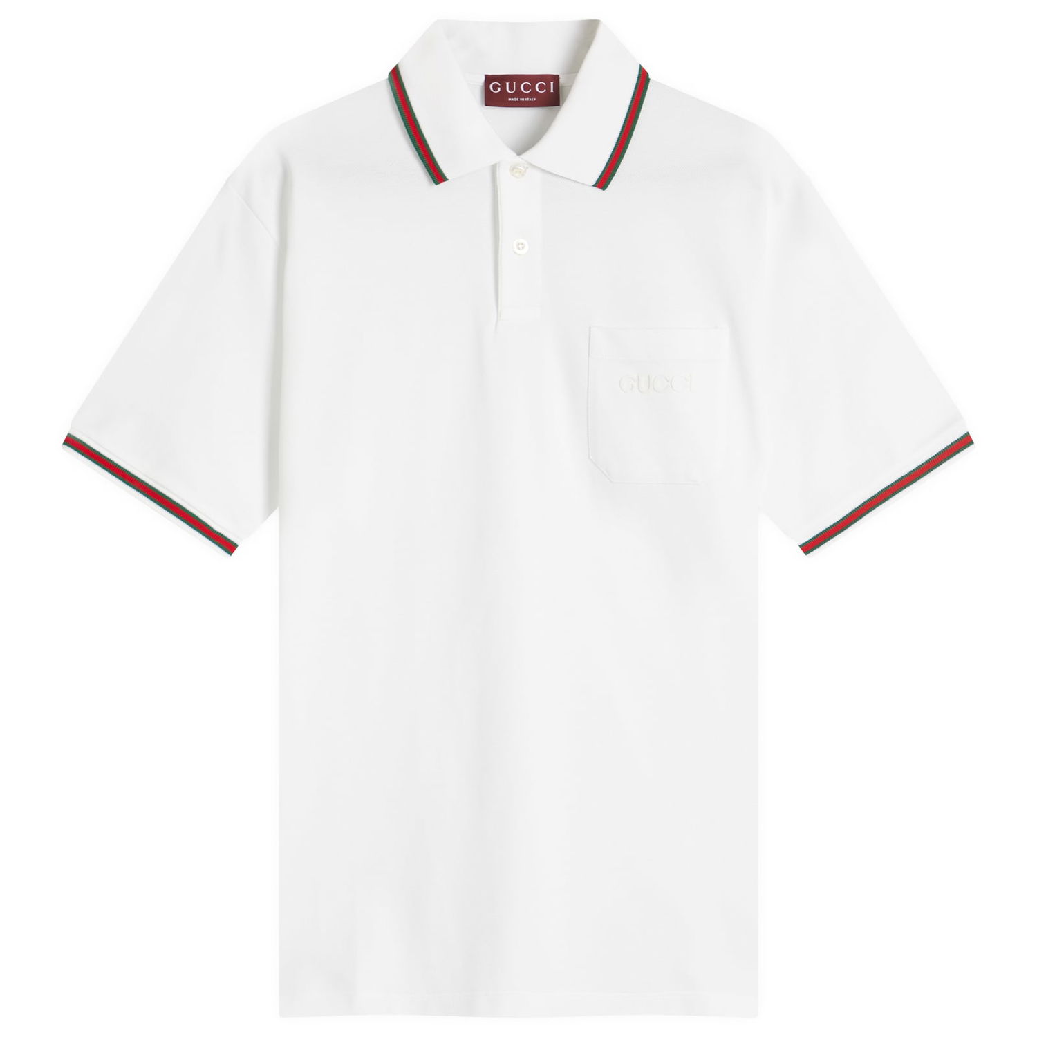 Поло тениска Gucci Stretch Cotton Polo Shirt with Web Details Бяло | 795174-XJG5C-9733, 0