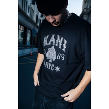 Тениска Karl Kani Spade Logo 1989 NYC Print T-Shirt Черно | PD00007560, 1