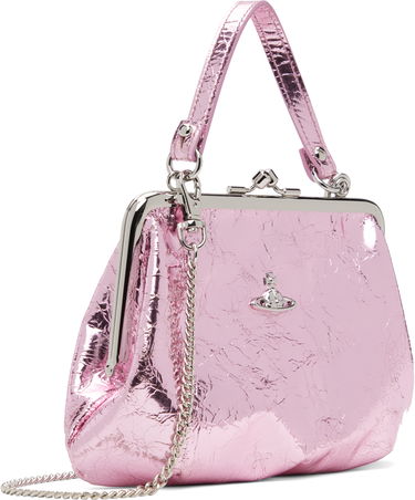 Дамска чанта Vivienne Westwood Vivienne Westwood Metallic Crinkled Granny Frame Bag Металик | 4B010007W-L00A7-, 1