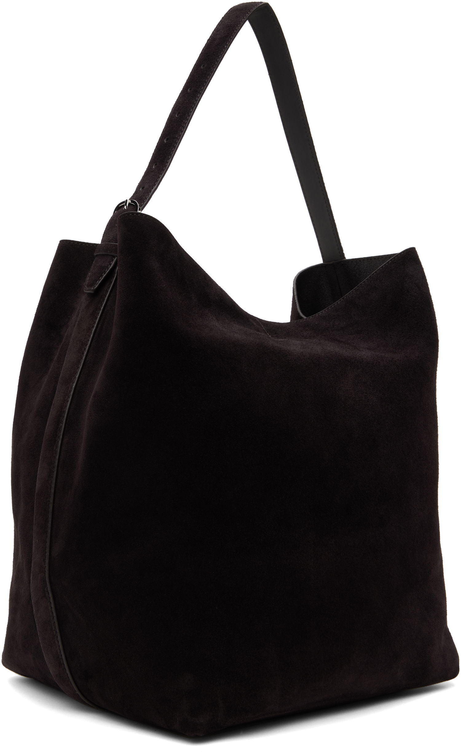 Голяма пазарска чанта TOTEME TOTEME Suede Tote Bag Черно | 234-WLGBG038-LE0004, 1