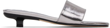 Аксесоари BY FAR BY FAR Ceni Eel Embossed Metallic Leather Heeled Sandals Металик | MWFHO014CL035ME032PL, 0