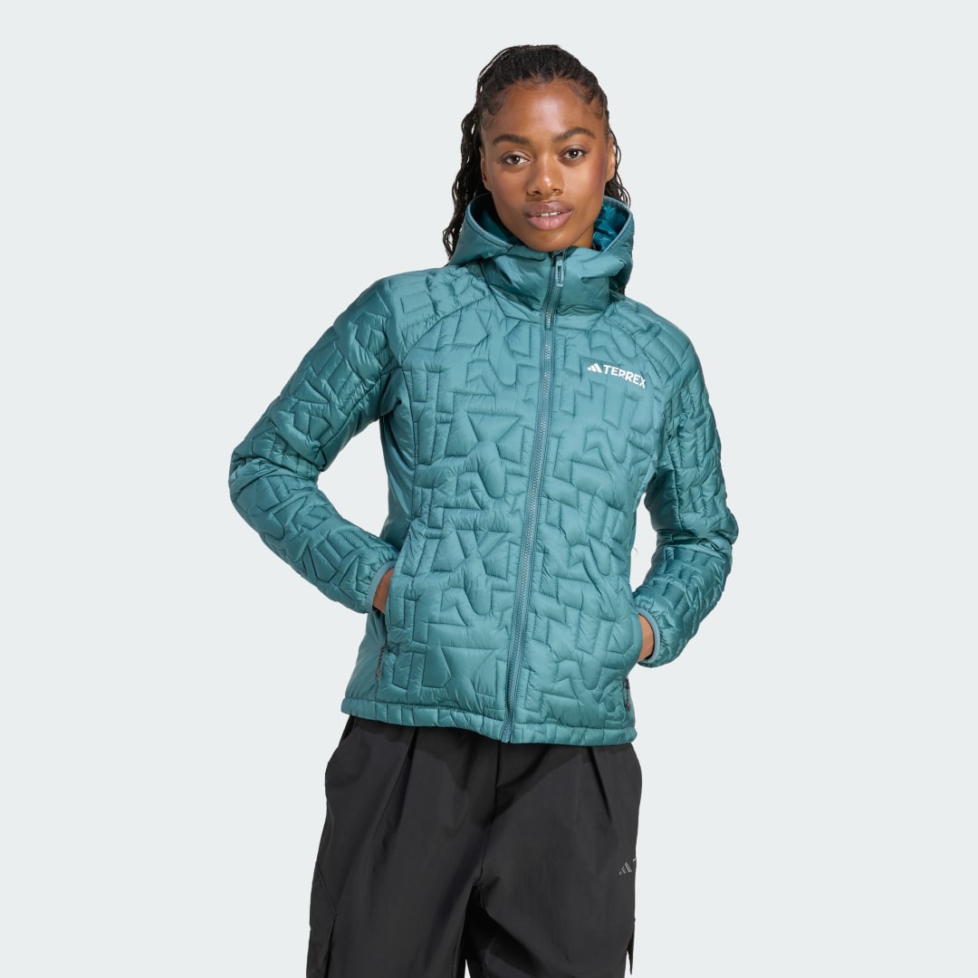 Пухо яке adidas Performance Terrex Xperior PrimaLoft Loose Fill Insulated Hooded Jacket Тюркоазено | JM4876, 0