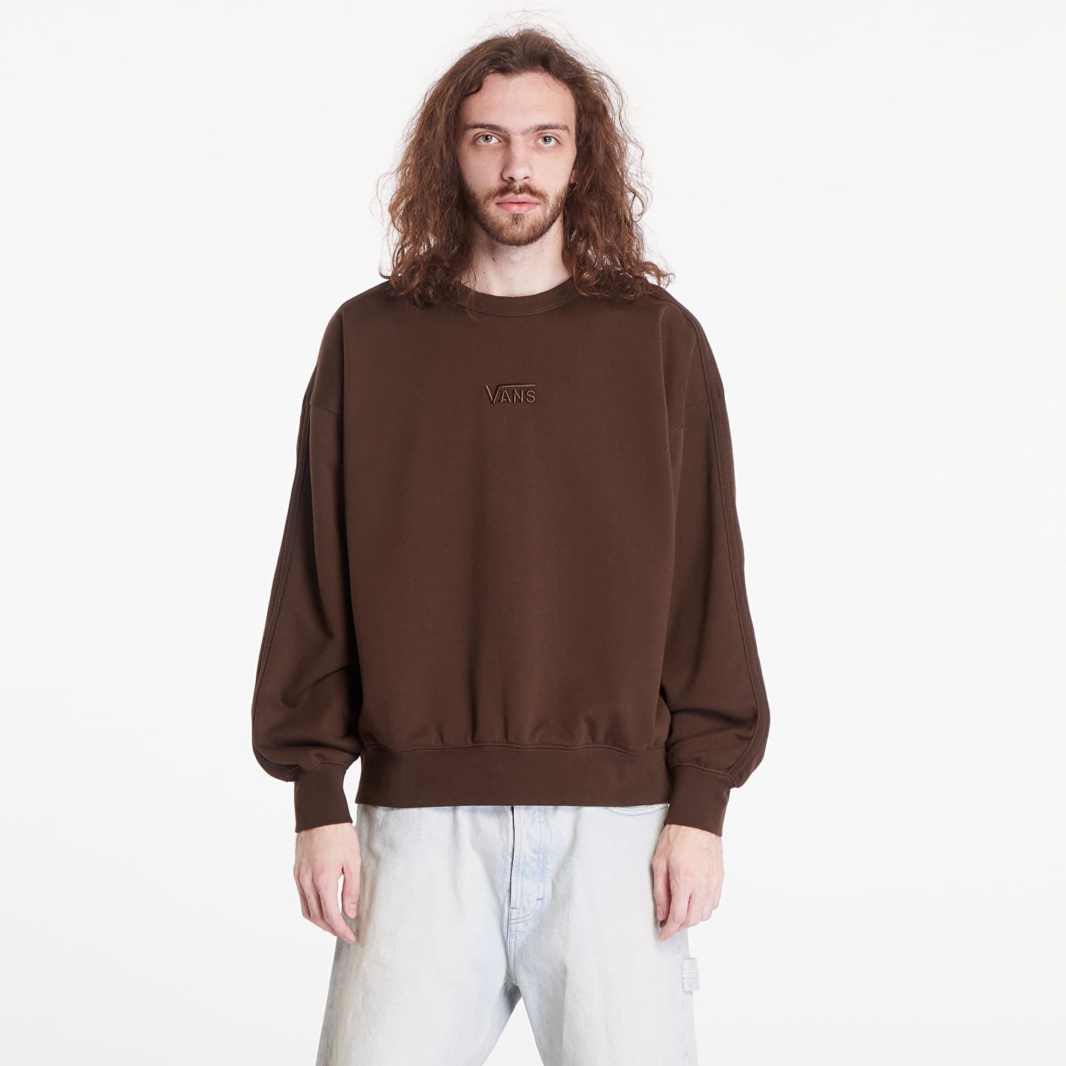 Суитчър Vans LX Premium Fleece Crew Demitasse Кафяво | VN000GBW3N11, 0