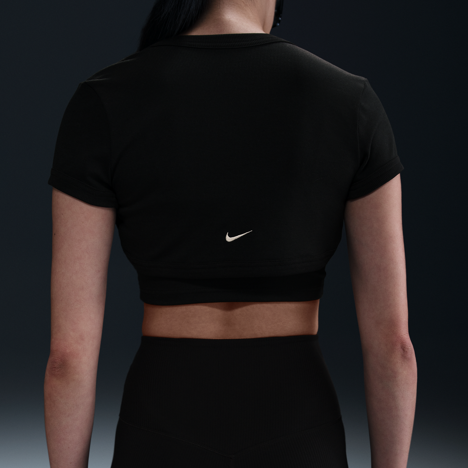 Комплект Nike Sportswear Chill Knit 2-in-1 Slim Ribbed Crop Top Черно | HJ1299-010, 1