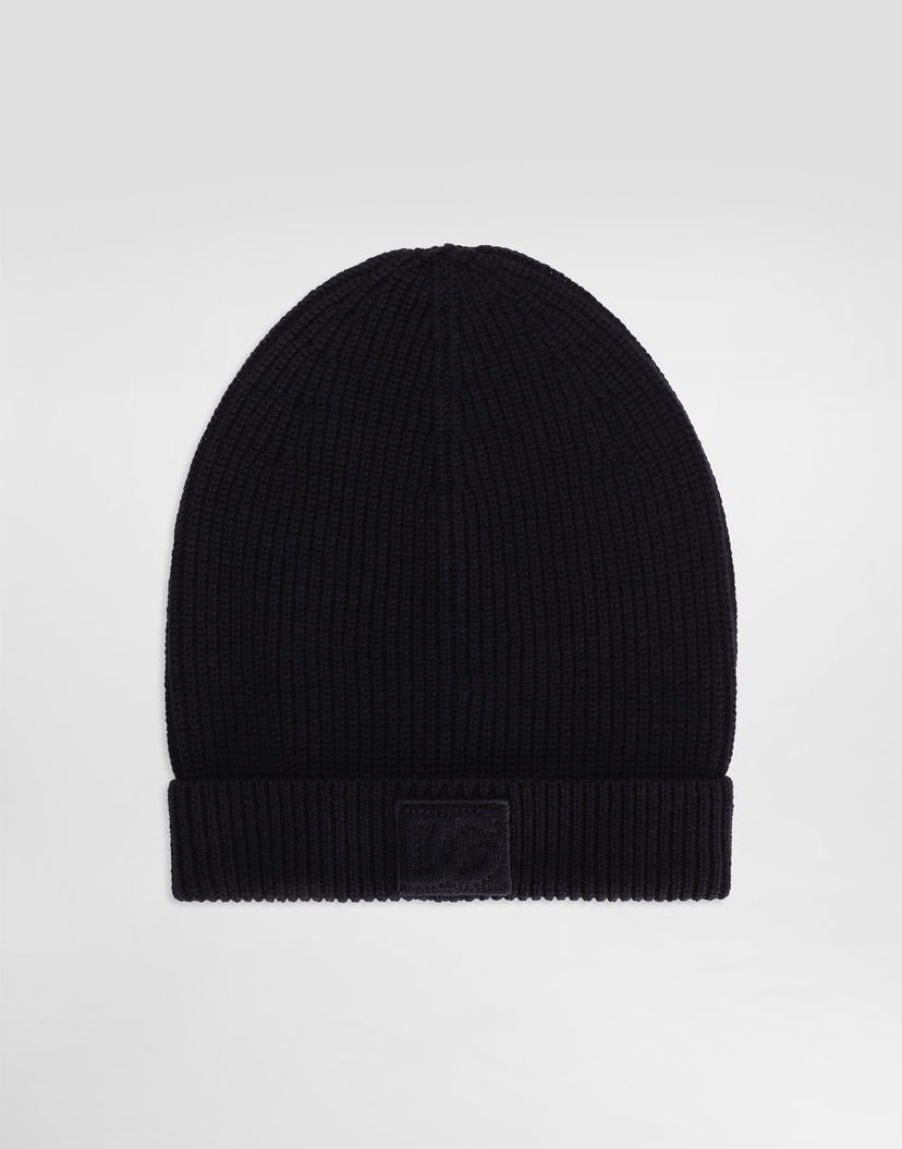 Шапка Dolce & Gabbana Dolce & Gabbana Knitted Wool Beanie Черно | GX16KZJDVCIB0665